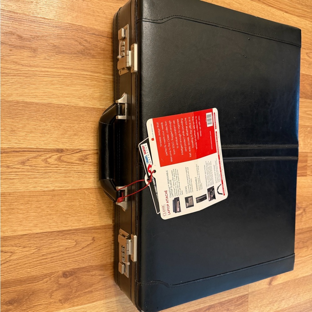Classic Black Hard-Shell Briefcase - image 1